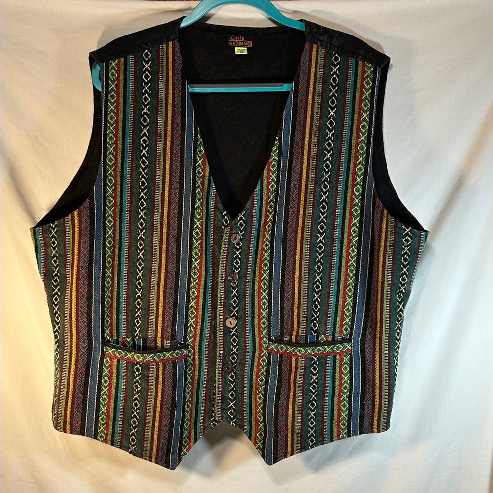 Little Kathmandu Men’s Colorful Striped Vest